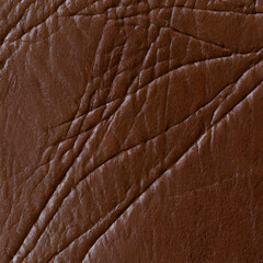 Brown Leather Texture Background created with Generative AI technology