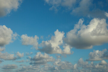 Clouds in the blue sky. High quality photo