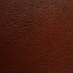 Brown Leather Texture Background created with Generative AI technology