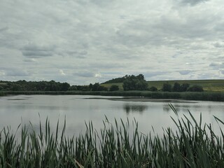 clouds over the lake