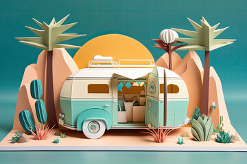 Paper craft style imagery  