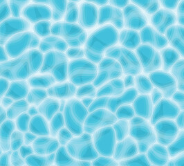 Blue water pool background texture. Overhead view on swimming pool. Summer blue aqua swiming surface pattern. Summer abstract blue waves