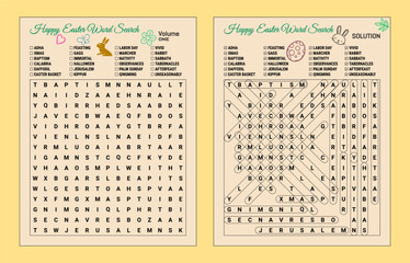 Easter Word Search Puzzle - Volume One
