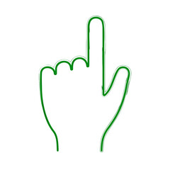 finger cursor brush on white background, vector illustration.