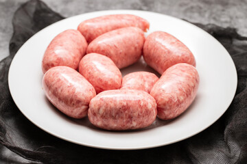rolled botifarra, a pork meat sausage typical of Catalonia, Spain