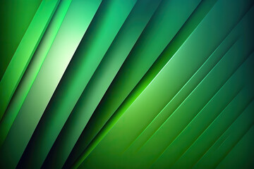 Obraz premium Green abstract background, green abstract leaves reflecting light created with generative AI technology