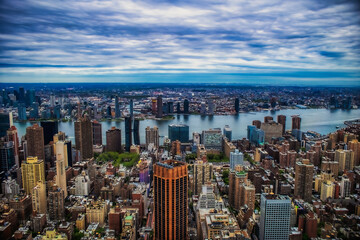 Fototapeta na wymiar East river usa Manhattan new York panorama, ville