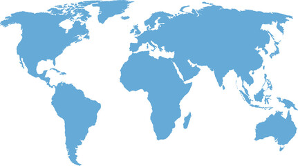 Fototapeta na wymiar blue abstract world map