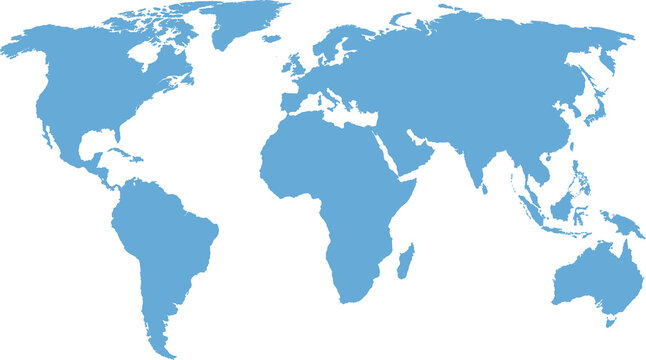 Fototapeta blue abstract world map