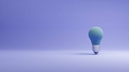 Glowing light bulb on a pastel color background concept design, background for text and design in pastel colors, minimalism background, concept idea, lamp bulb isolated copy space technology