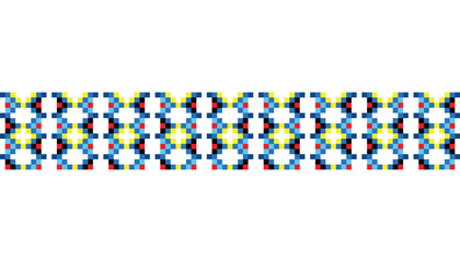 Ukrainian traditional embroidery. Pattern for cross stitching decoration. Cross-stitch traditional folk. Vector illustration of ethnic seamless ornamental geometric design