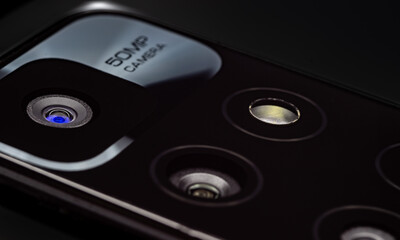 close up of a digital phone camera
