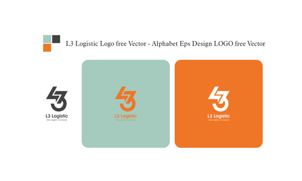 L3 Logistic Logo free Vector - Alphabet Eps Design LOGO free Vector