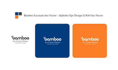 Bamboo Icecream free Vector - Alphabet Eps Design LOGO free Vector