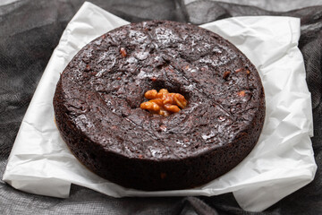 typical portuguese cake with dry fruits Bolo de Madeira
