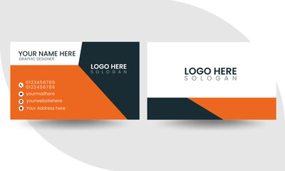 professional modern unique Business card design.Double sided Business card design templet