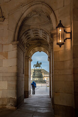 Old town of baroque Dresden, popular touristic attraction, Germany