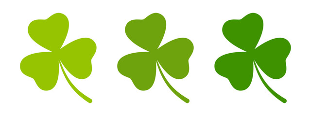 Clover Leaf in flat style isolated