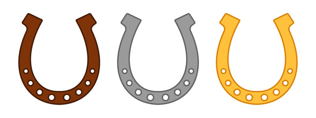 Horseshoe in flat style isolated