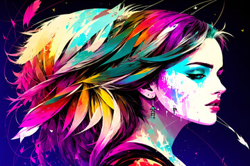 Naklejka premium portrait of a woman