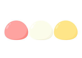 Mochi icon vector. Mochi logo design. Japanese rice dessert.