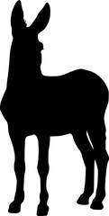 silhouette of a donkey