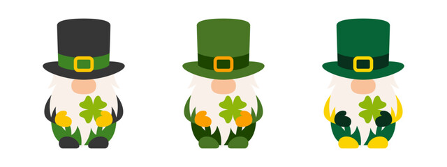 Leprechaun in flat style isolated