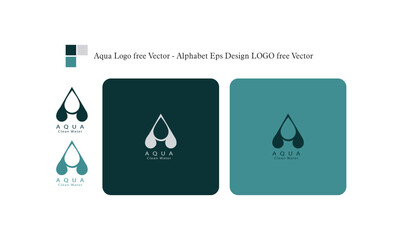 Aqua Logo free Vector - Alphabet Eps Design LOGO free Vector