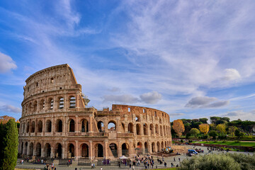 Bauarbeiten am Kolosseum in Rom, Italien
