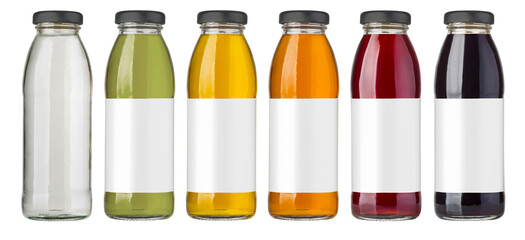Set of  juice bottles