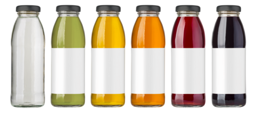 Set of  juice bottles