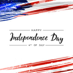 Happy Independence Day vector handwritten inscription.