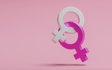 8 march female symbol 3d background. Woman day greeting template