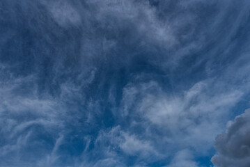 Blue Sky and Clouds. Background.