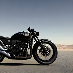 Motorcycle in the desert