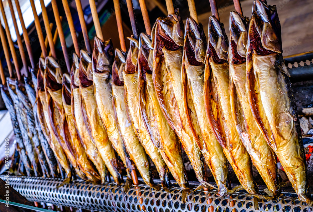 Wall mural smoked fish in bavaria - photo