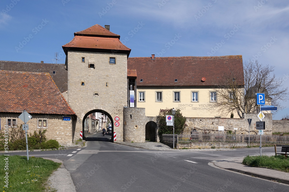 Wall mural schwarzacher tor in sommerach