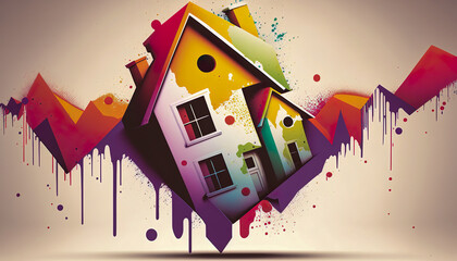 Housing Market Abstract Illustration - Generative AI