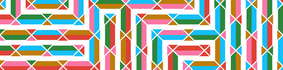 Color Rhombus tile tessellation pattern illustration