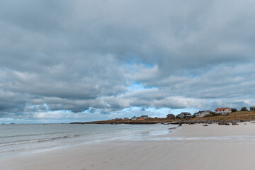 white sand beach in Norway