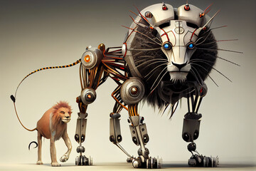Fantasy Lion robot from the future 