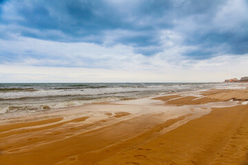 mediterranean sea and beach in italy