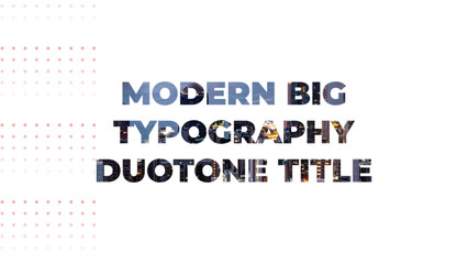Naklejka na ściany i meble Modern Big Typography Duotone Title