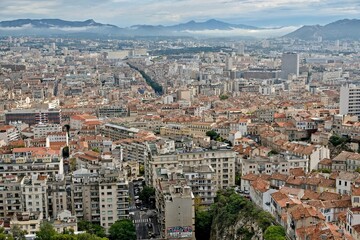 Marseille - panoramic view from the Basilique Notre-Dame de la Garde