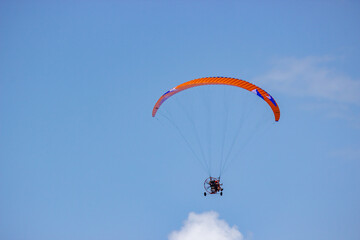 paragliding in the sky