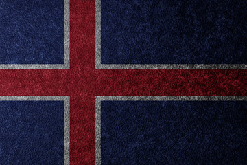 The flag of Iceland. Iceland. The state symbol of Iceland. Flag
