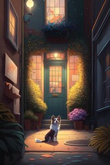 Obraz na płótnie Canvas Beautiful background with dog, best dog wallpaper.