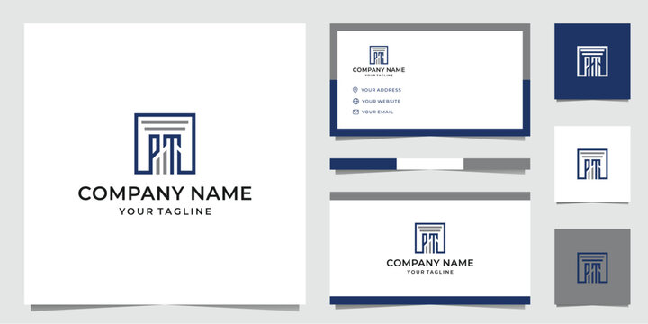 Law Firm With PT Initials Logo Design 2