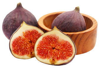 Fresh organic common fig sliced