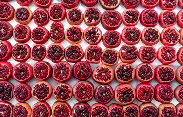 Pomegranate, Granade fruit in the merket.